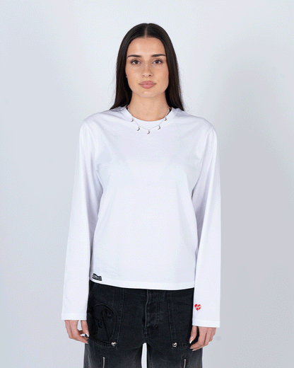 BASIC WHITE CROP LONG SLEEVE