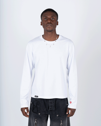 BASIC WHITE CROP LONG SLEEVE