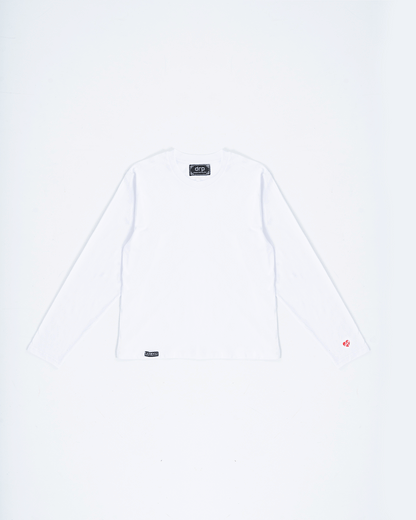 BASIC WHITE CROP LONG SLEEVE